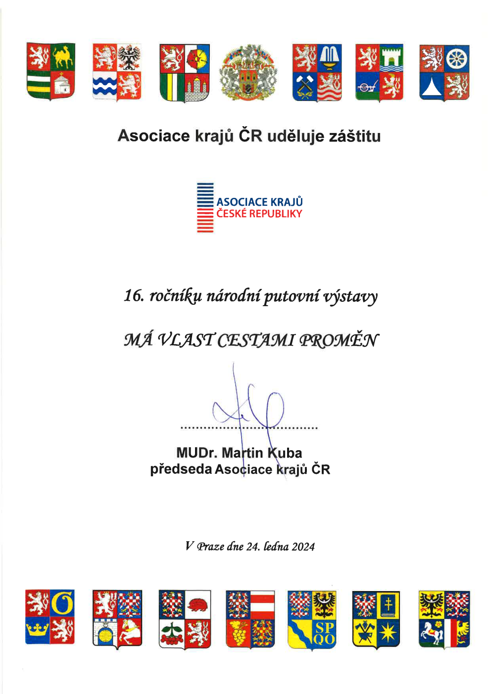 AKCR 0019 2024 02 Má vlast cestami proměn 2024 udělení záštity a list záštity Stránka 2 mini
