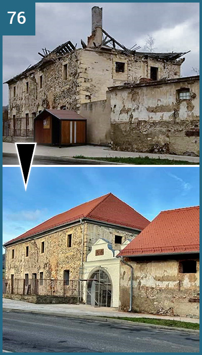 Hrobčice  –  Obnova renesanční brány tvrze