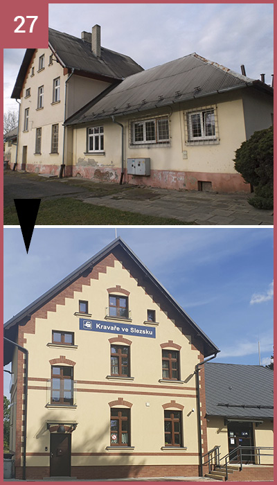 Kravaře  –  Rekonstrukce nádražní budovy