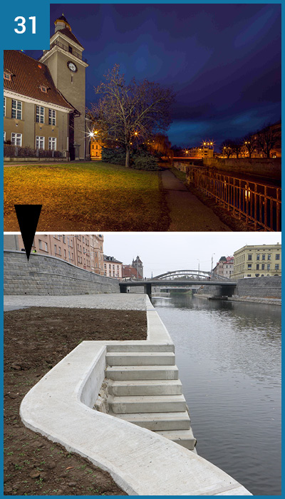Olomouc  –  Olomoucká náplavka – nábřeží Josefa Jařaba