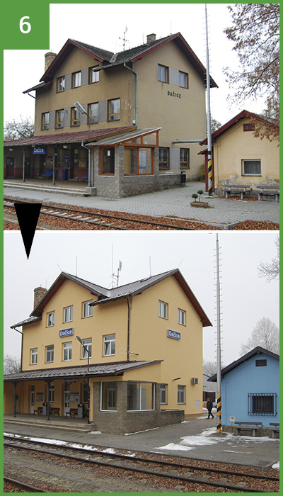 Dačice  –  Oprava nádražní budovy