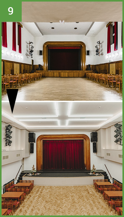 Milevsko  –  Proměna sálu Domu kultury
